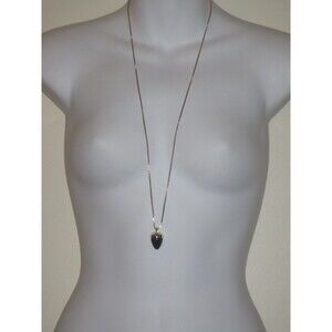 Banana Republic Marble Pendant Necklace NWT 45 Black